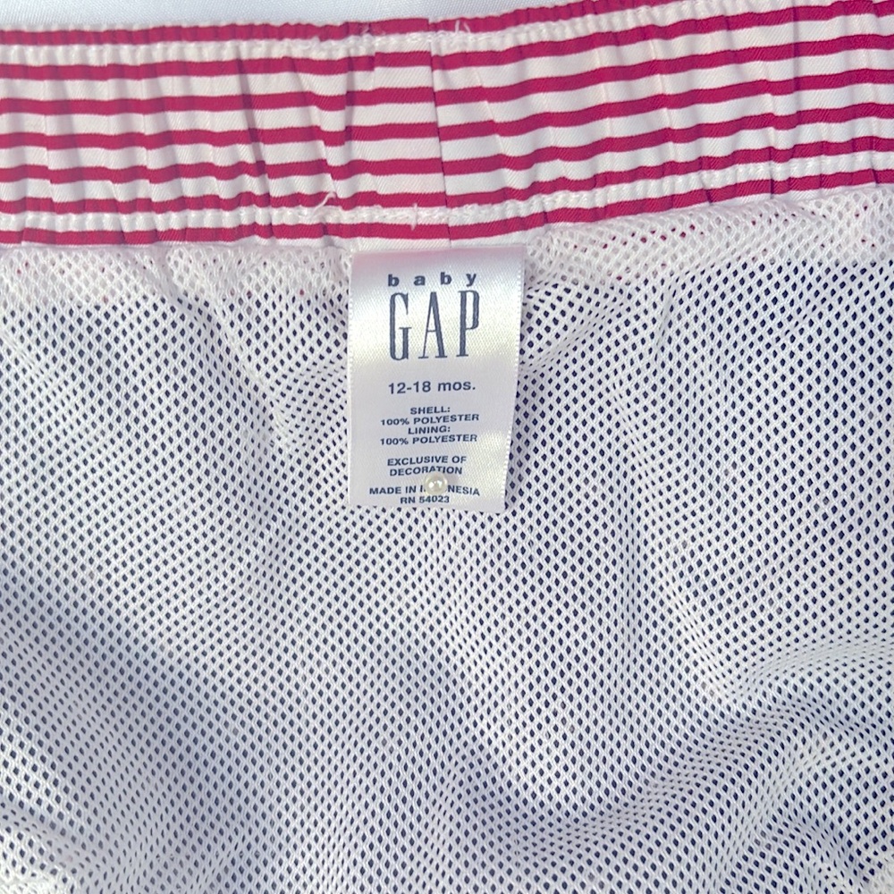 VINTAGE 2002 SET OF 2 BABYGAP PATRIOTIC SWIMSUIT TRUNKS 12-18 MONTHS - LIKE NEW! - Picture 10 of 13